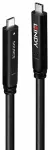 USB kabelis Lindy USB-C - USB-C 15 m Black (43399)