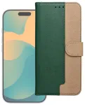 Split Book knyginio tipo telefono dėklas Samsung Galaxy A17 4G (A175) žalias auksinis