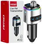 Car FM Transmitter 2&times;USB-A microSD 12V 24V AMIO-04654