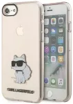 Karl Lagerfeld KLHCI8HNCHTCP iPhone 7|8| SE 2020 | SE 2022 rožinis kietas dėklas Ikonik Choupette