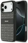Etui DKNY Repeat Texture Pattern with   Tonal Stripe do iPhone 17 Pro Max czarny