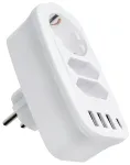 Power strip with 3 sockets max 16A with 3x USB A, 1x typ C ports E06 white