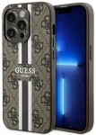 Guess GUHMP14LP4RPSW iPhone 14 Pro 6.1" rudas|brown standus dėklas 4G Printed Stripes MagSafe