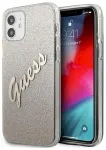 Guess GUHCP12SPCUGLSGO Glitter Gradient Script Hardcase Aizsargapvalks priek&scaron; iPhone 12 mini 5,4" / zelta