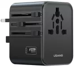 USAMS CC308 tinklo įkroviklis | 17W | 2x USB-C | juodas