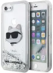 Karl Lagerfeld KLHCI8LNCHCS iPhone 7|8| SE 2020 | SE 2022 sidabrinis hardcase dėklas Glitter Choupette Head