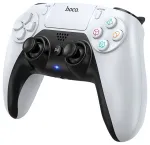 Hoco GA1 Bezvadu spēļu kontrolieris priek&scaron; PlayStation PS5 PS4 PC White