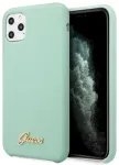 Guess GUHCN65LSLMGG Silicone Vintage Gold Logo Hard Case Aizsargapvalks priek&scaron; iPhone 11 Pro Max / zaļ&scaron;