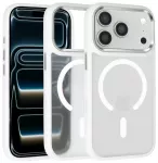 Liavec Cloudy Metal Camera Frame telefono dėklas iPhone 17 Pro baltas
