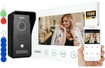 Eura Wideodomofon VDP-42A3 GAMMA Plus, TUYA, White, Wifi, 2 wejścia, czytnik