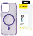Wozinsky Glitter telefono dėklas su MagSafe palaikymu Samsung Galaxy S25 (S931) violetinis