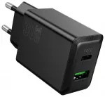 HOCO N71 kelioninis įkroviklis | 30W | PD, QC | USB-C, USB-A | juodas