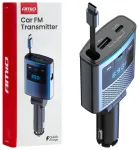 Car FM Transmitter 1&times;USB-A 1&times;USB-C 12V 24V AMIO-04656