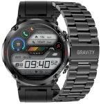 Smartwatch Gravity GT21-1 Silikona siksniņa priek&scaron; viedpulksteņa / melns