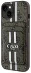 Case Guess 4G Stripes with wallet Magsafe Aizsargapvalks priek&scaron; iPhone 15 / brūns