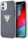 Guess GUHCP12SPCUJULDB Jeans Collection Aizsargapvalks priek&scaron; iPhone 12 mini 5,4" / tum&scaron;i zils