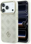 Guess Peony 4G Small Logo telefono dėklas su MagSafe palaikymu iPhone 18 Pro Max | iPhone 17 Pro Max smėlio spalvos