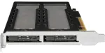 Icy Dock ToughArmor 2x M.2 NVME uz PCIe 4.0 x8 kar&scaron;u bifurkācijas adapteris ar tra