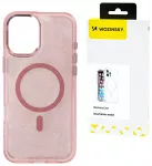 Wozinsky Glitter telefono dėklas su MagSafe palaikymu Samsung Galaxy S25 (S931) rožinis