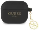GUA3LSC4EK Guess 4G Charm silikoninis dėklas Apple Airpods 3 ausinėms juodas