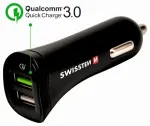 Swissten Quick Charge 3.0 Auto Lādētājs 12 / 24V / 2.4A / 18W + Micro USB vads 1.5m