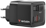Verbatim 32217 GaN Tīkla Lādētājs 65W 2x USB-C / USB-A + Adapteris