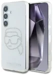 Karl Lagerfeld Rhinestones Karl Head Logo Aizsargapvalks priek&scaron; Samsung Galaxy S25 / caurspīdīgs