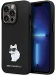Karl Lagerfeld KLHCP13LSMHCNPK Hardcase Silicone C Metal Pin Aizsargapvalks priek&scaron; iPhone 13 Pro / 13 6.1" / melns