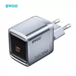 BWOO BO-CDA236 kelioninis įkroviklis | 30W | PD, GaN, PPS | USB-C | pilkas