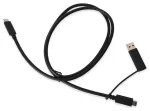 USB kabelis Wortmann AG USB-A + USB-C - USB-C Black (TYP-C KABEL F&Uuml;R DUD15Y0)