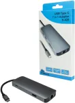 USB centrmezgls Inter-Tech H-428 USB 3.2 Gen 1 (3.1 Gen 1) Type-C 5000 Mbit/s Black