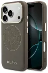 Guess Perforated 4G MagSafe Case Aizsargapvalks priek&scaron; iPhone 17 Pro Max / brūns