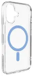 &bdquo;Puro Lite Mag TPU+PC&ldquo; dėklas su &bdquo;MagSafe&ldquo; palaikymu &bdquo;iPhone 17&ldquo; &ndash; permatomas su mėlynu žiedu