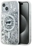 Karl Lagerfeld KLHMP14SLGCHSGH iPhone 14 | 15 | 13 6.1" skaidrus hardcase Liquid Glitter Choupette Head Magsafe