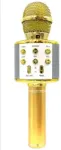 Goodbuy karaoke microphone with built in speaker bluetooth | 3W | aux | voice modulator | USB | Micro SD gold