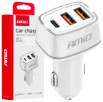 AMiO AMiO-03890 automobilinis įkroviklis | 32W | USB-A, USB-C