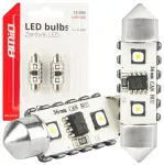 LED CANBUS bulbs 12SMD Festoon C5W 3838 36mm White 12/24V AMIO-04248