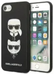 Karl Lagerfeld KLHCI8SAKICKCBK iPhone 7|8 | SE 2020 | SE 2022 juodas hardcase dėklas Saffiano Karl&Choupette Head