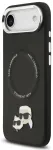 Karl Lagerfeld PU Karl and Choupette Heads Pins MagSafe Case Aizsargapvalks priek&scaron; iPhone Air / melns