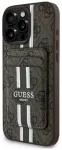 Guess 4G Stripes with wallet Magsafe Case Aizsargapvalks priek&scaron; iPhone 16 Pro Max / brūns