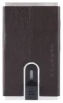 Piquadro, Black Square, Leather Card Holder, Square Sliding System, PP4825B3R-TM, Brown, For Men