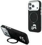 Case Karl Lagerfeld with Ring Stand 360 Karl & Choupette Heads Pin MagSafe for iPhone 18 Pro / 17 Pr