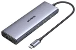 Ugreen CM498 15600 USB-C adapter - 3x USB-A 3.0 | HDMI | VGA | RJ45 | SD | TF card reader | USB-C PD - gray