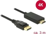 DELOCK Displayport kabelis DP -> HDMI St/St 4K 3.00m Black