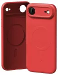 Mercury Semi-Silicone telefono dėklas su MagSafe palaikymu, skirtas iPhone 17 Air, raudonas