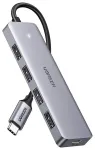 Ugreen 4-in-1 &scaron;akotuvas USB-C į USB 3.0 | USB-C | pilkas