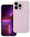 Silicone Mag Cover telefono dėklas su MagSafe palaikymu Samsung Galaxy A57 (A576) rožinis
