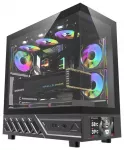 DarkFlash DS950V computer case with display (black) + 6 fans