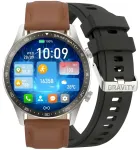 Smartwatch Gravity ar 2 siksniņām GT10-8 / sudraba