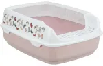 Cat litter box - Trixie Delio cat litter tray, with rim, printed, 38 &times; 20 &times; 50 cm, light lil